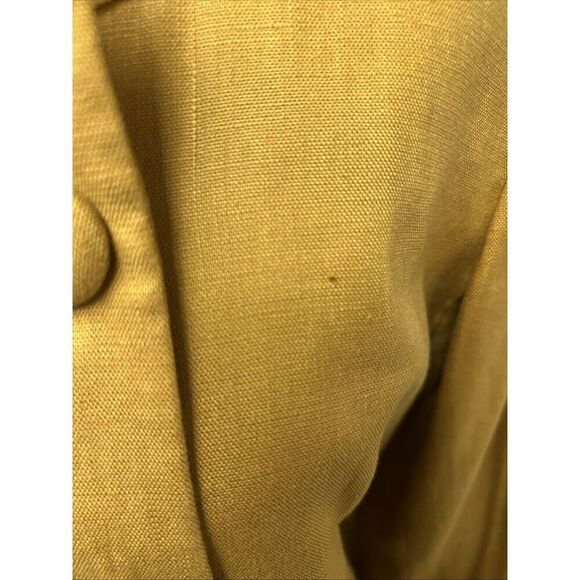 Etcetera Mustard Yellow 100% Linen Double Button Mod Blazer Jacket - Picture 3 of 11